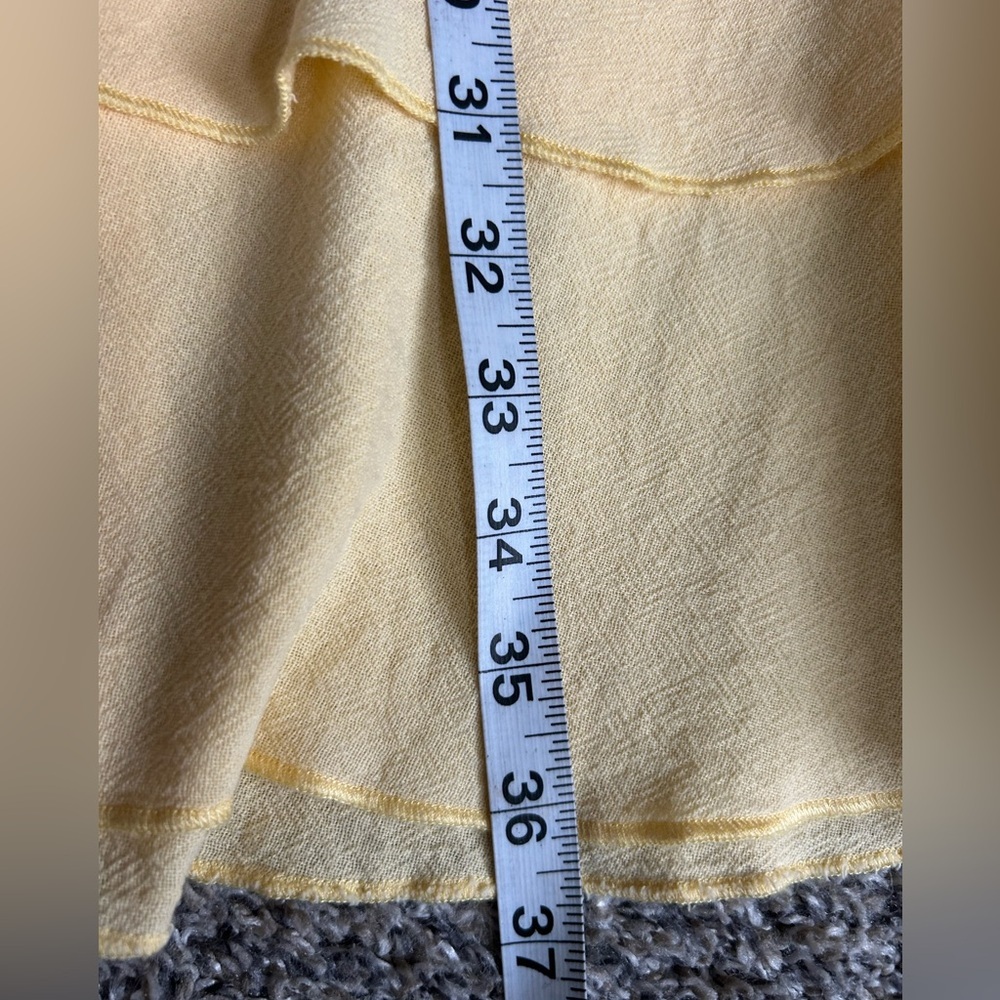 5/$25 Lulu-B 100% Cotton Soft Yellow Ruffled Dress/Swim Cover size small - Picture 7 of 9